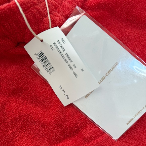 TERRY NEW NWT Red Terry Cloth Matching Set - Picture 16 of 16